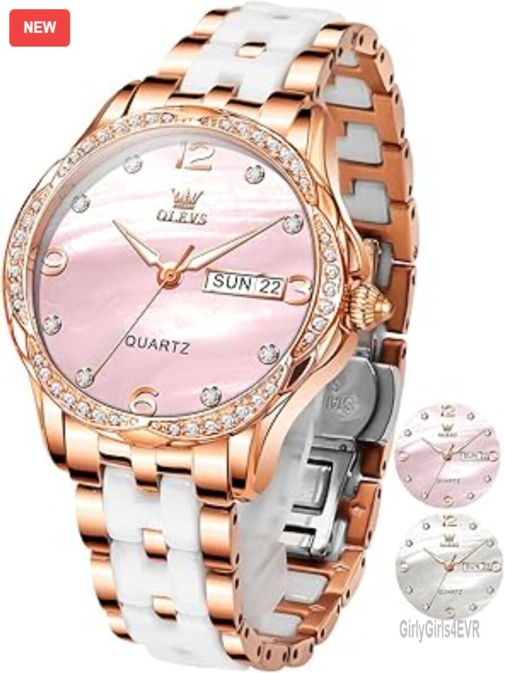 Ceramic Band Waterproof Dress Watch Analog Quartz Luxury Comfortable Wrist